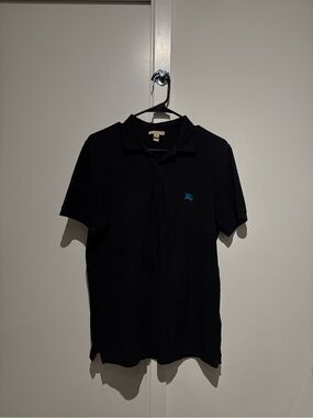 Burberry Black Polo with Blue Logo